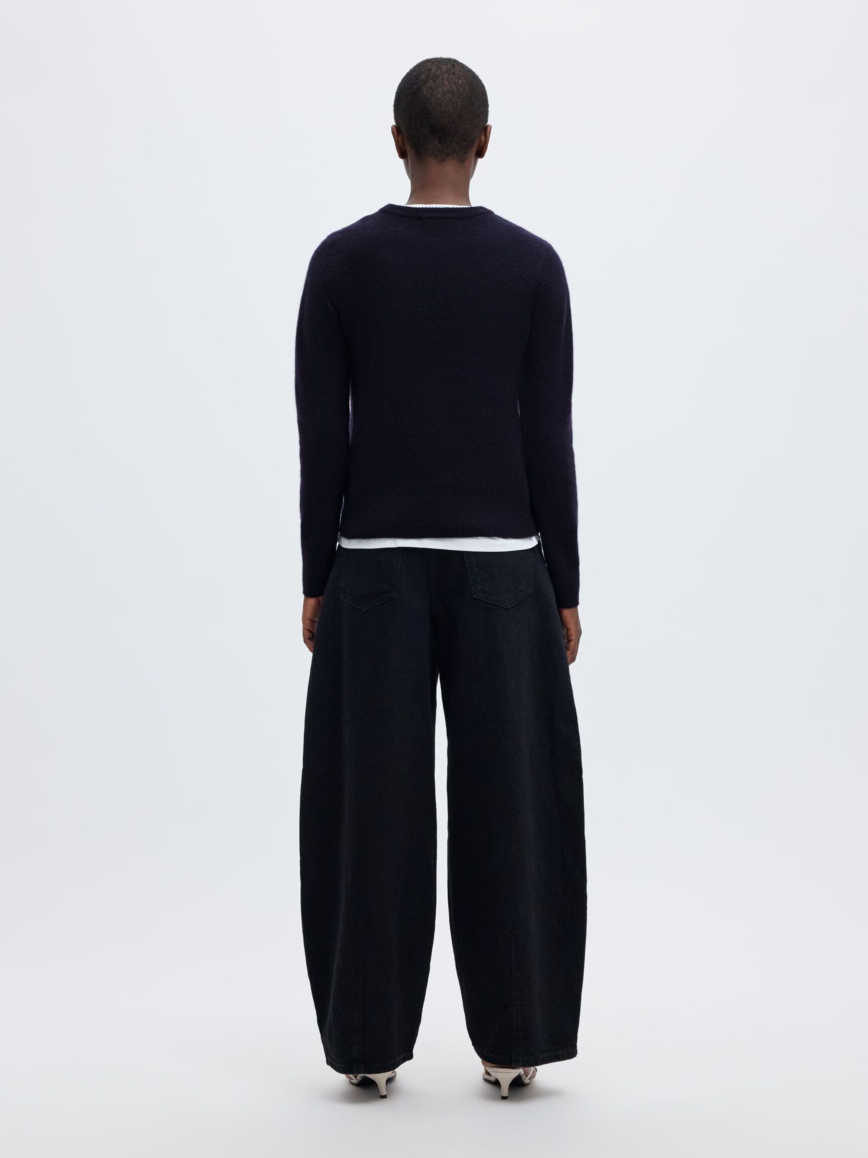 KASJMIR STRIKKET PULLOVER, Navy Blazer, highres