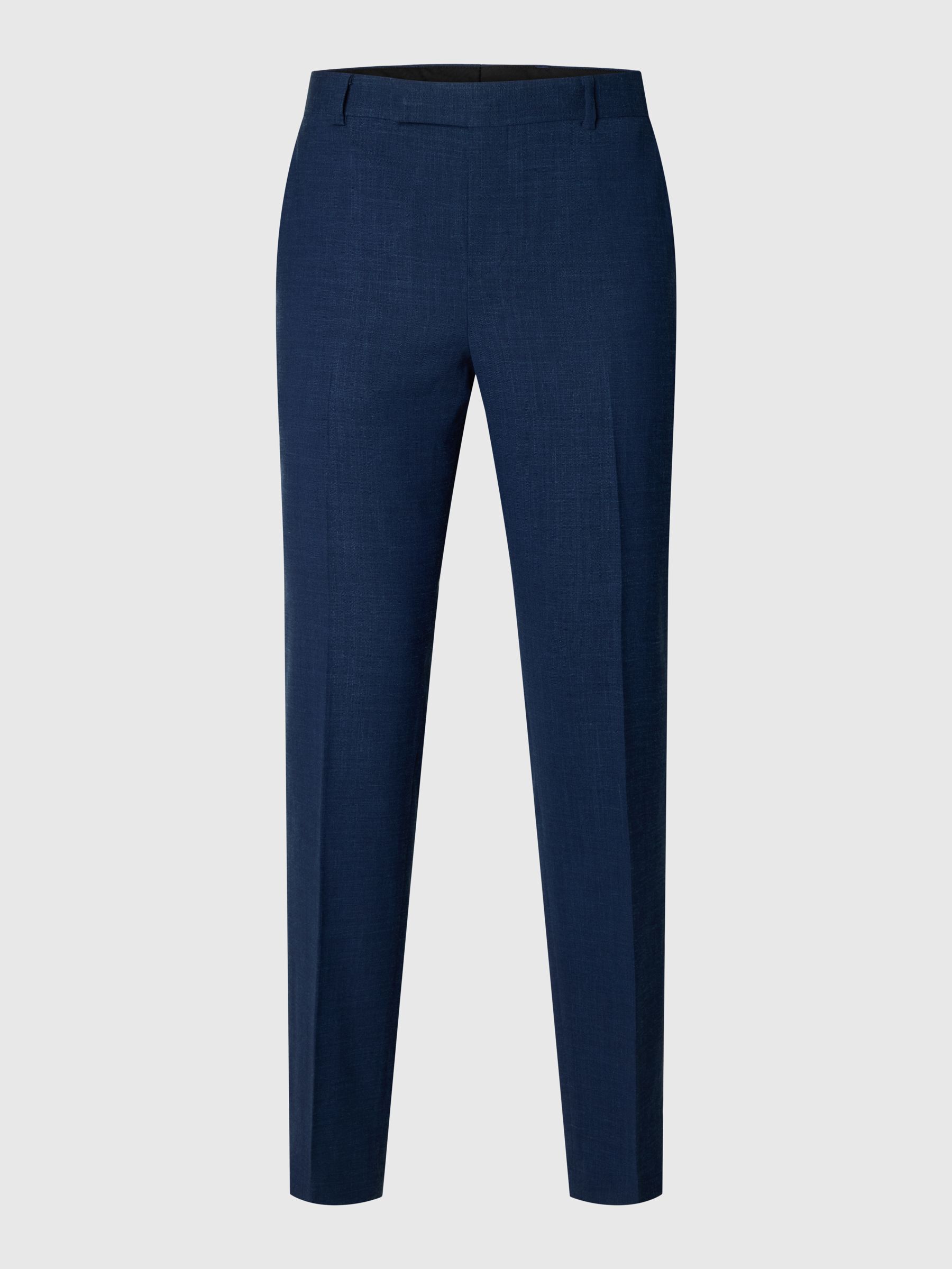 SLIM FIT SUIT TROUSERS, Dark Navy, highres
