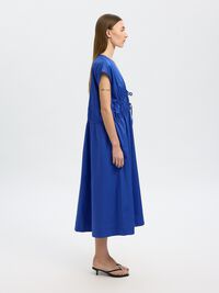 TIE FRONT MIDI DRESS, Dazzling Blue, highres