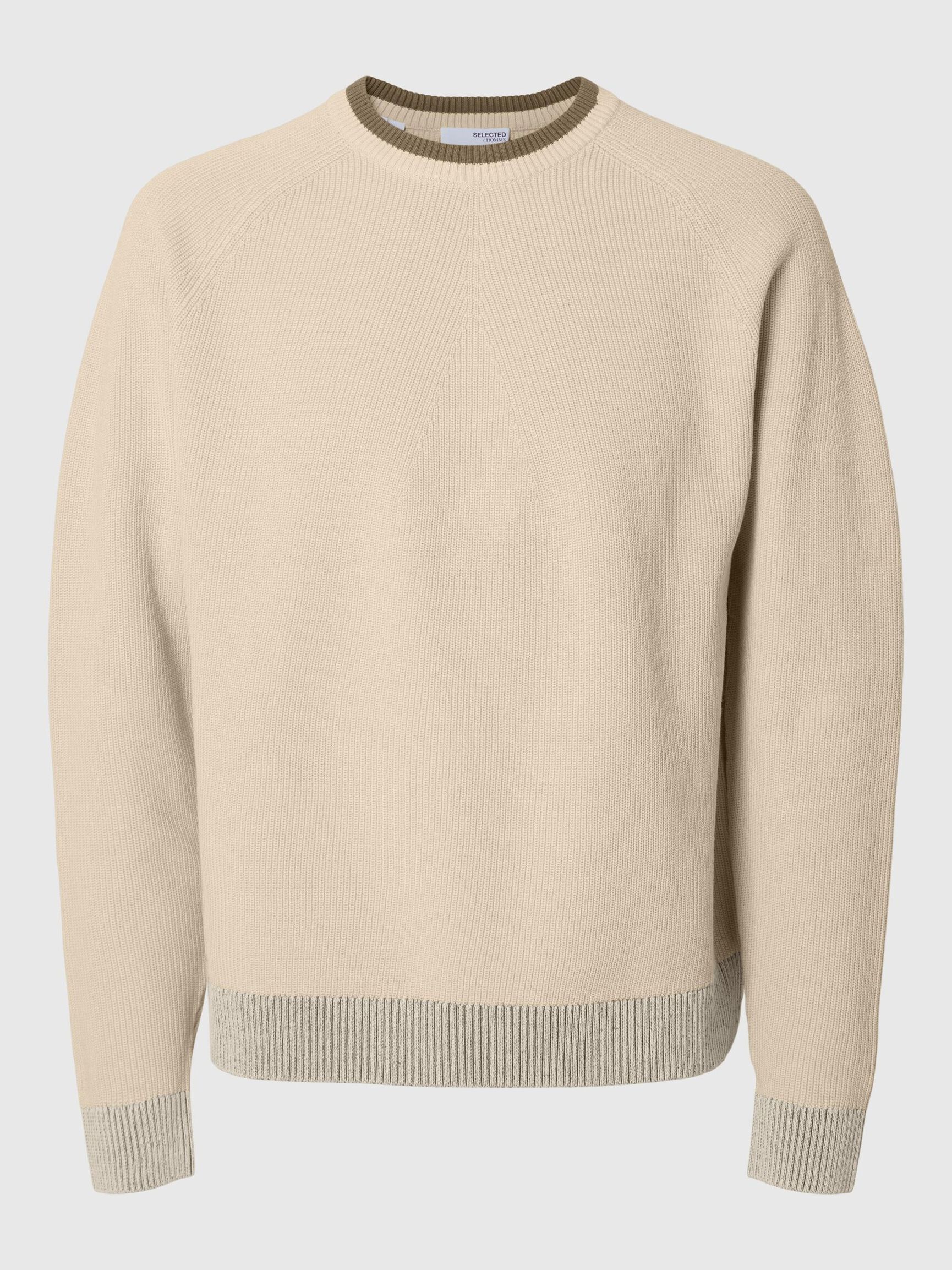 MAGLIONE GIROCOLLO, Oatmeal, highres