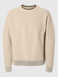 MAGLIONE GIROCOLLO, Oatmeal, highres