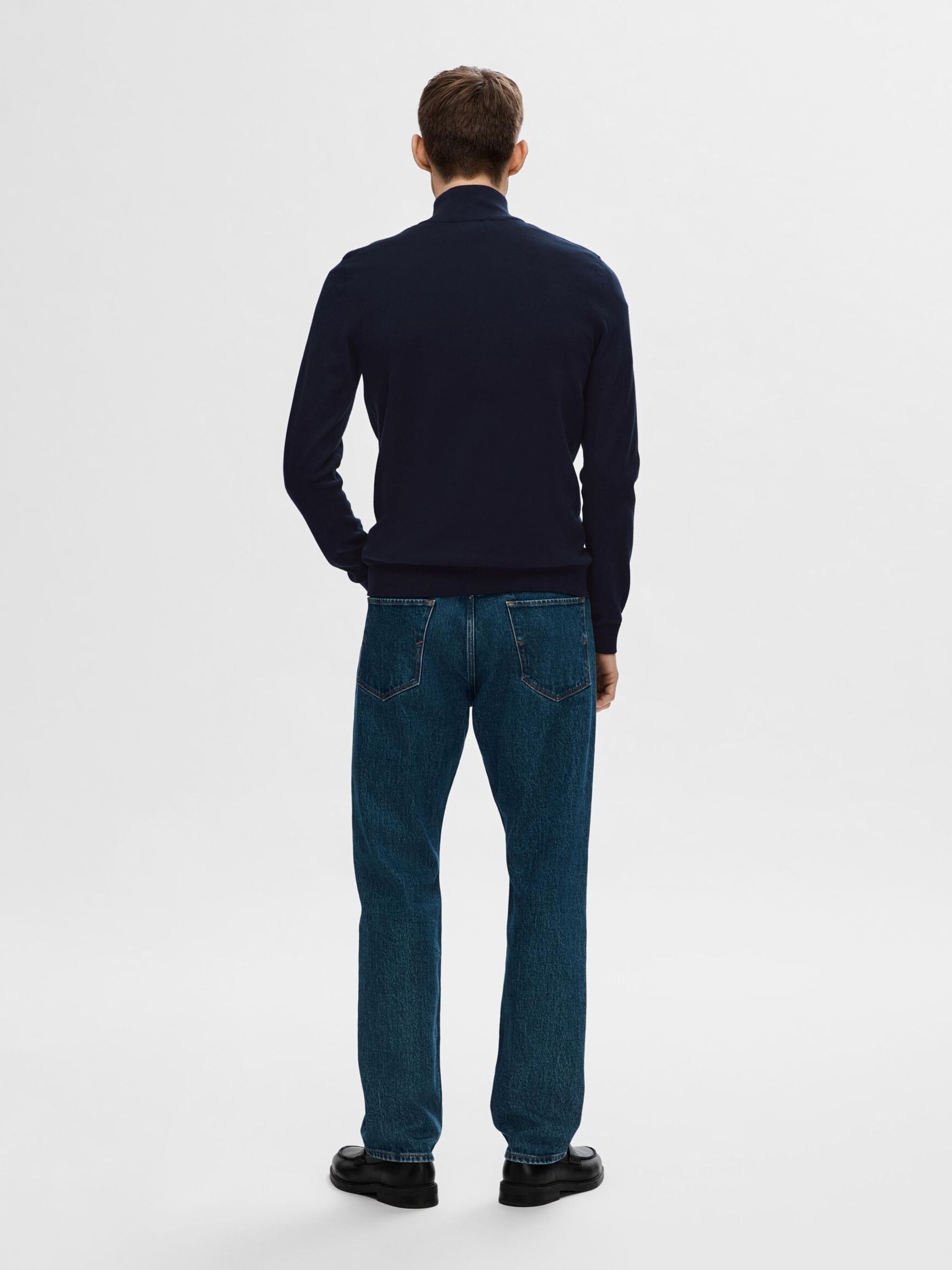 ZIP-UP CARDIGAN, Navy Blazer, highres