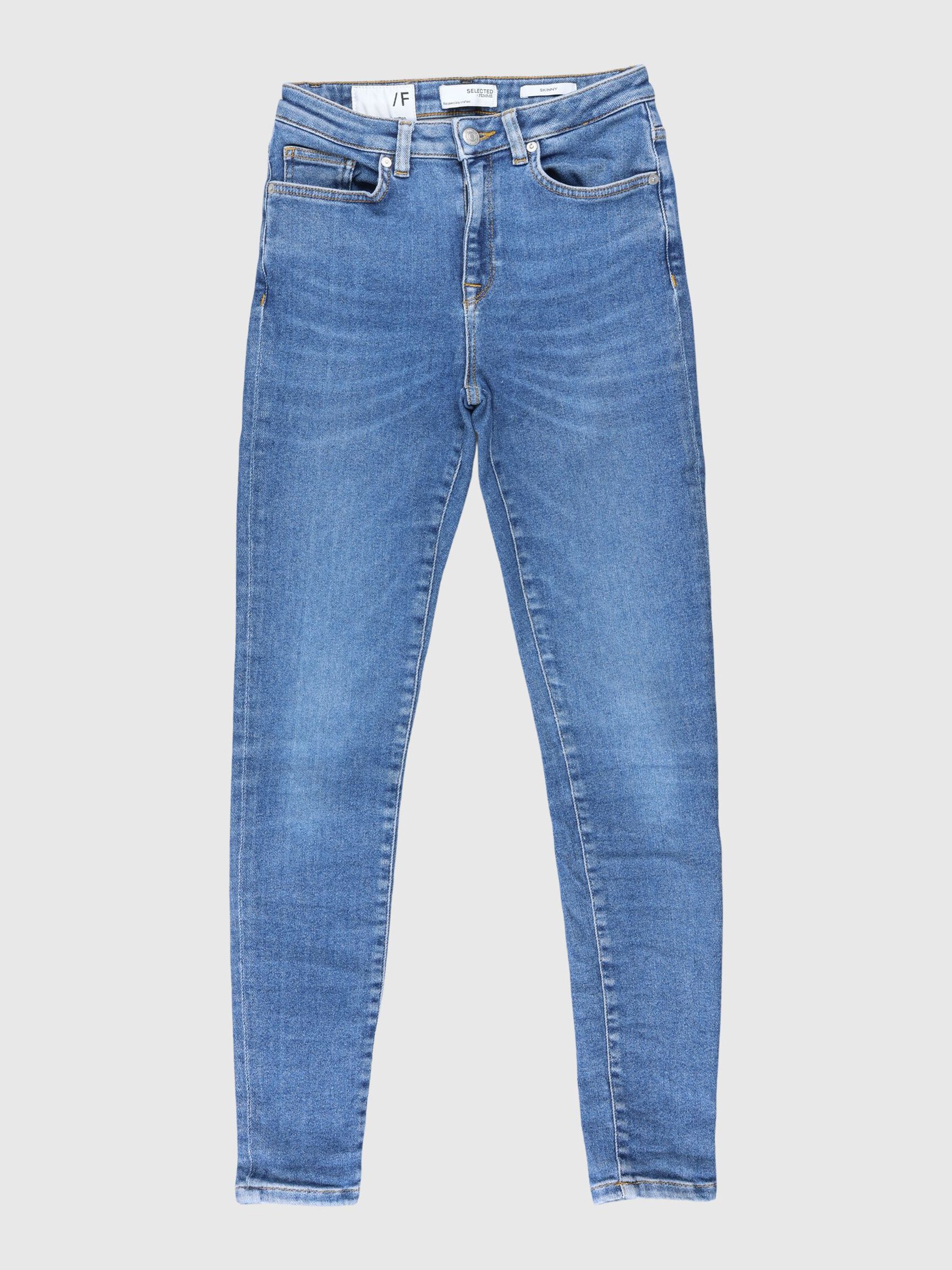 JEANS, Dark Blue Denim, highres