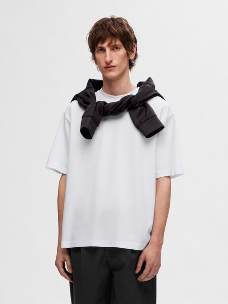 Selected LOOSE FIT T-SHIRT, Bright White, highres - 16094143_BrightWhite_003.jpg
