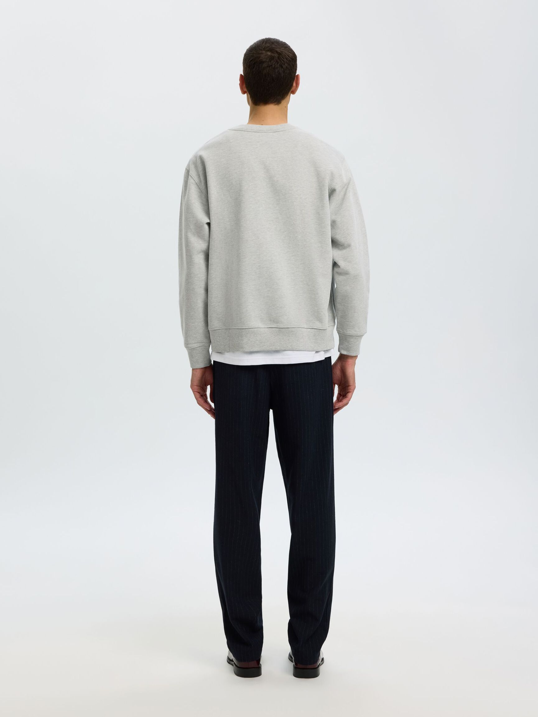 RELAXED FIT SWEATSHIRT, Light Grey Melange, highres