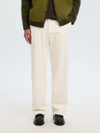 CORD LOOSE FIT HOSEN, Egret, highres