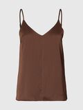 Selected SATIN SPAGHETTI STRAP TOP, Chestnut, highres - 16099173_Chestnut_001.jpg