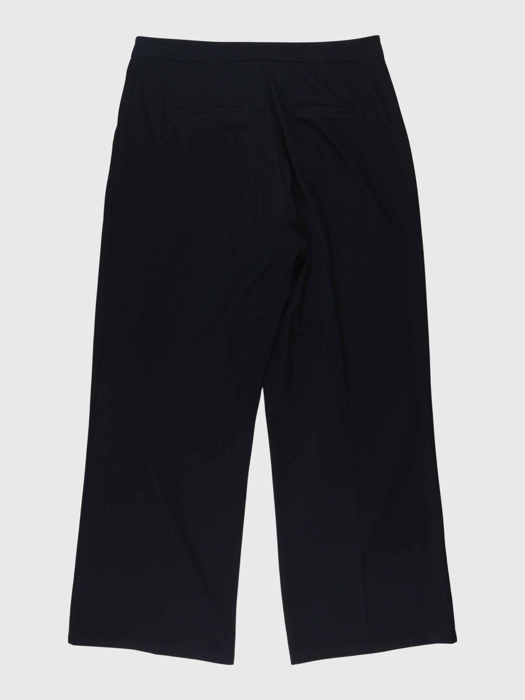 SATIN WIDE-LEG TROUSERS, Black, highres