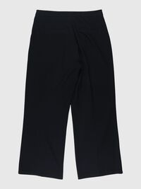 SATIN WIDE-LEG TROUSERS, Black, highres