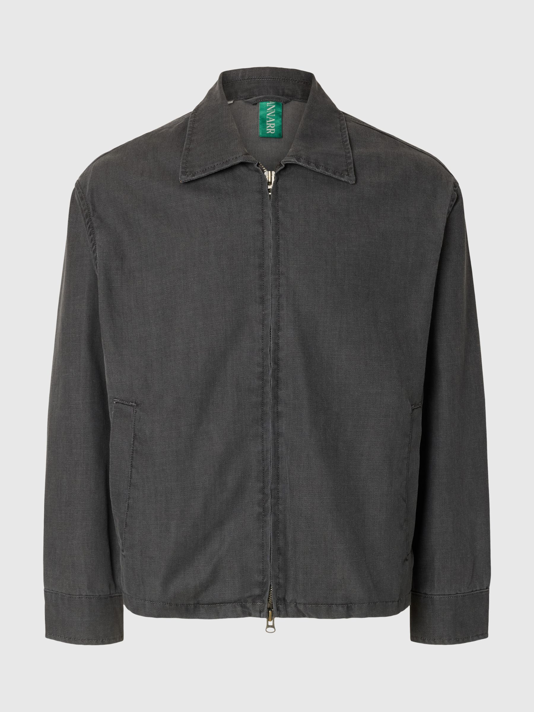 SELVEDGE DENIM JACKET, Light Grey Denim, highres