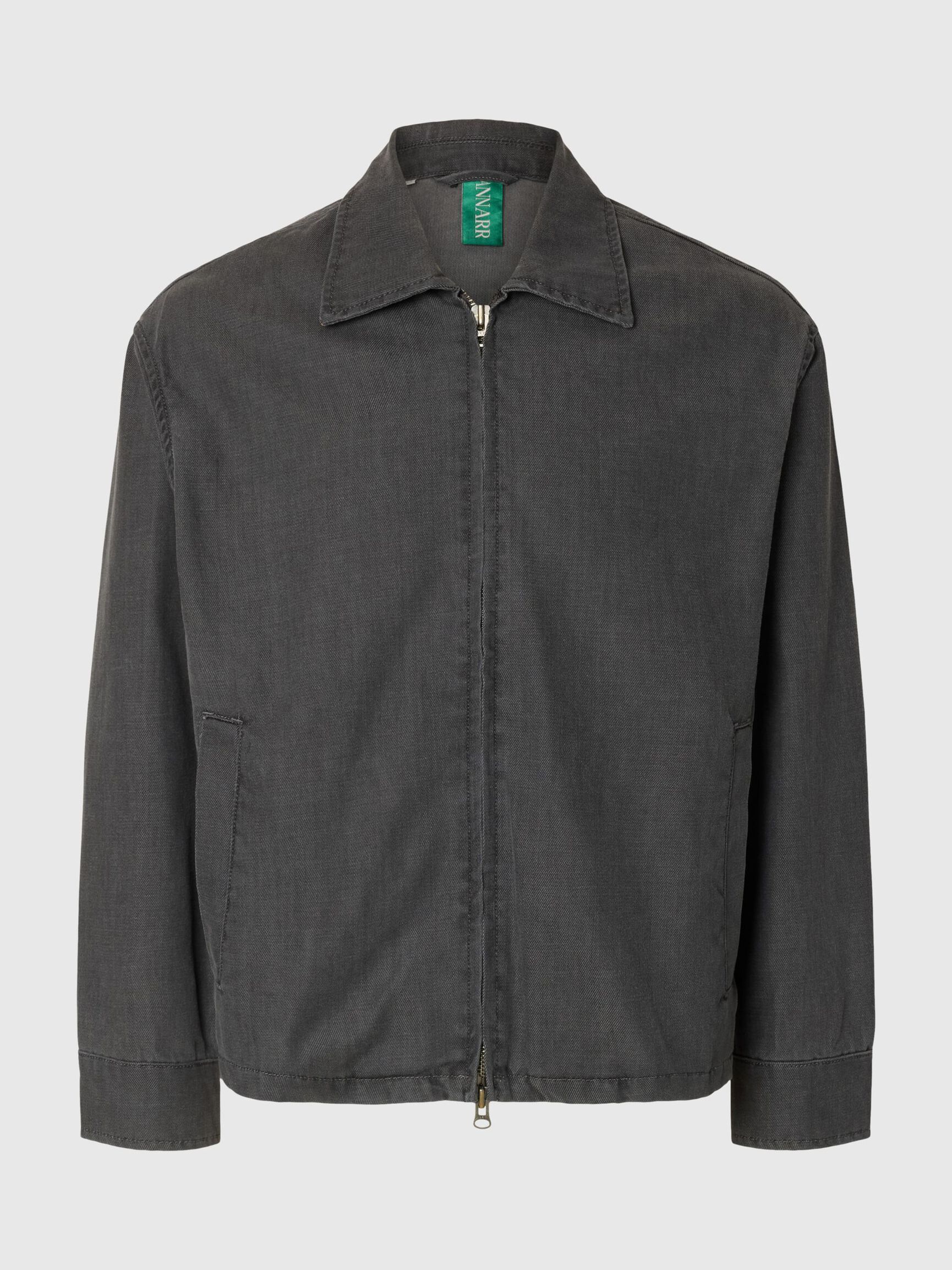 SELVEDGE DENIM JACKET, Light Grey Denim, highres