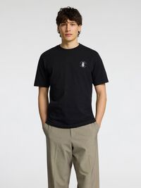 REGULAR FIT PRINT T-SHIRT, Black, highres