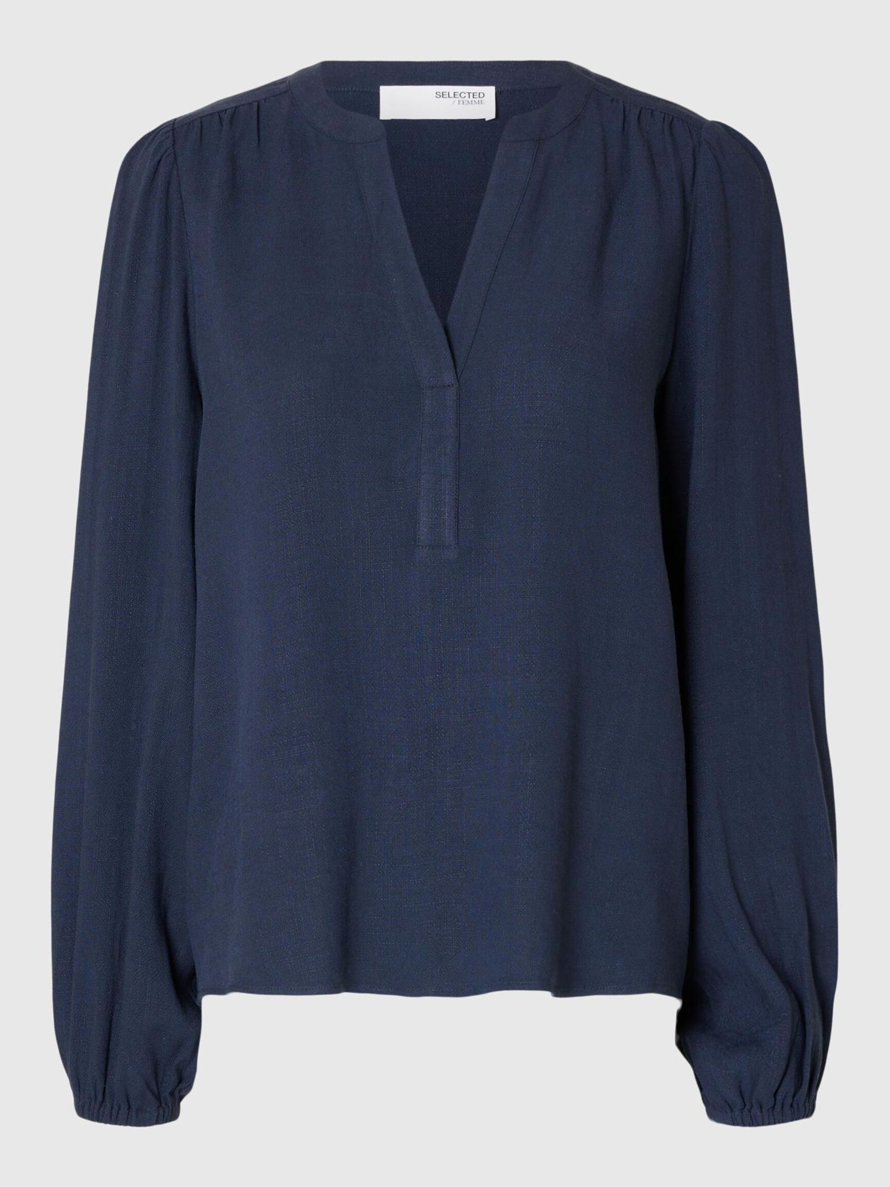 MEZCLA DE VISCOSA BLUSA, Dark Sapphire, highres