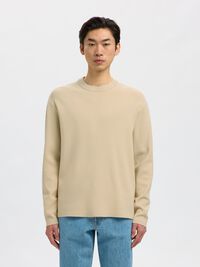 RELAXED FIT PULLOVER, Oatmeal, highres