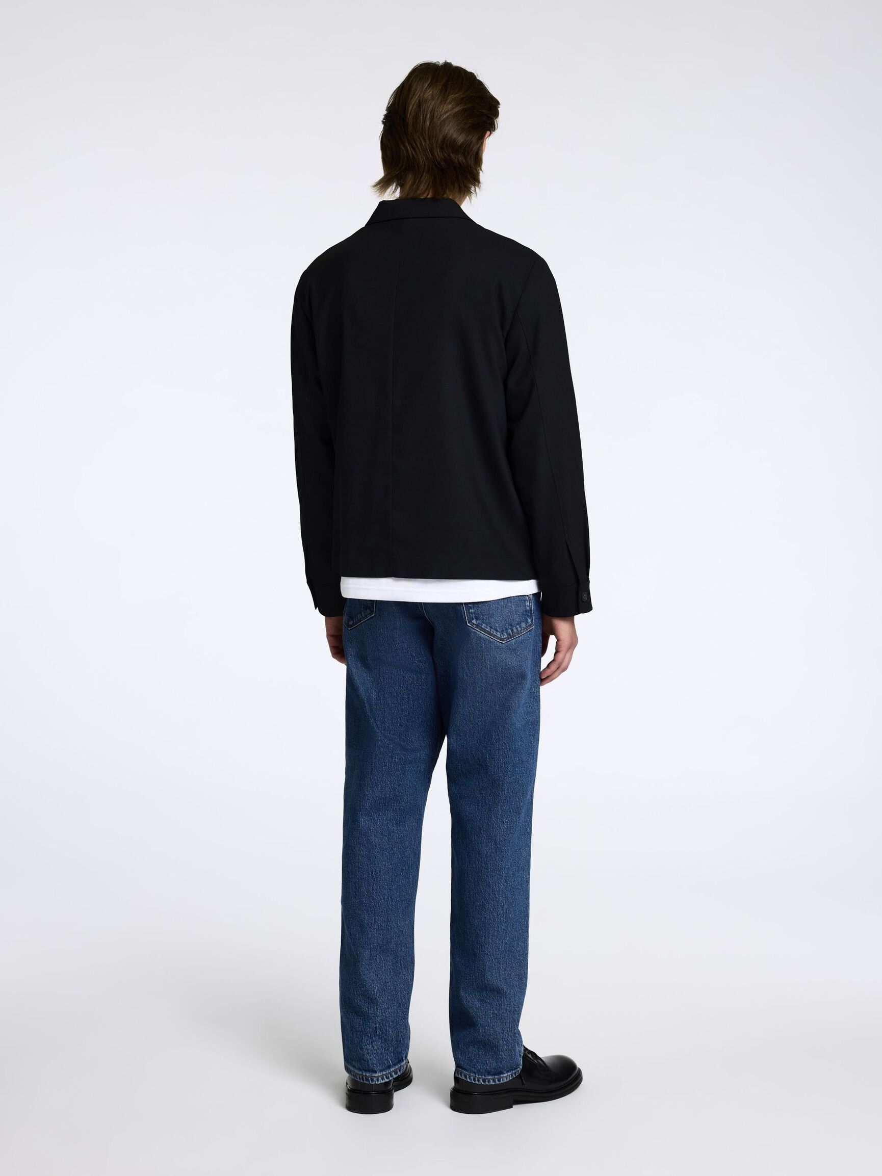 HYBRIDE REGULAR FIT BLAZER, Black, highres