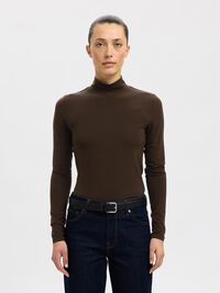 PRENDA BÁSICA DE CUELLO ALTO TOP DE MANGA LARGA, Delicioso, highres