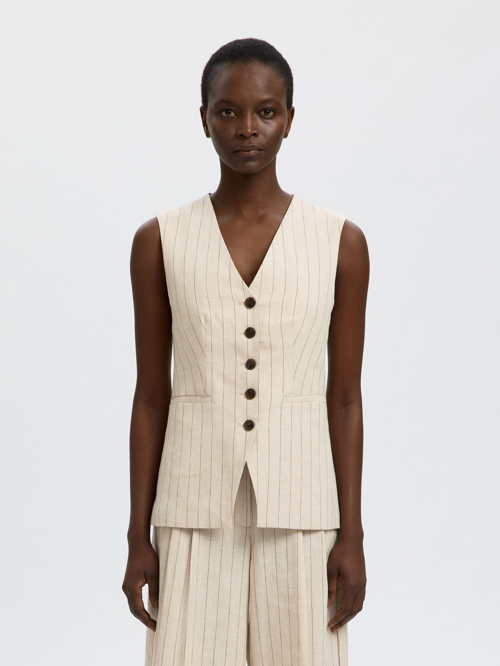 HØRBLANDING VEST, White Pepper, highres