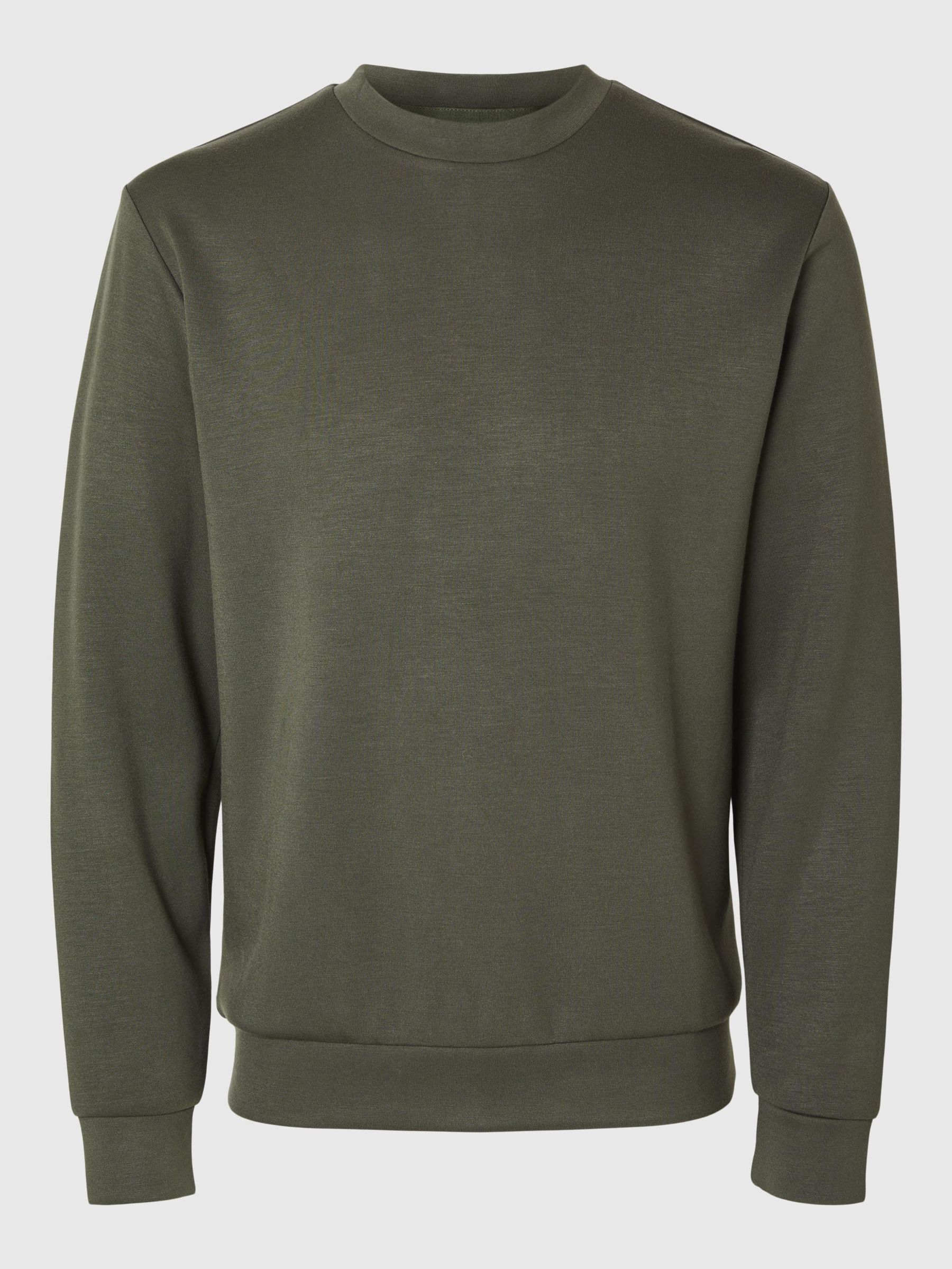 VISCOSE BLEND SWEATSHIRT, Forest Night, highres