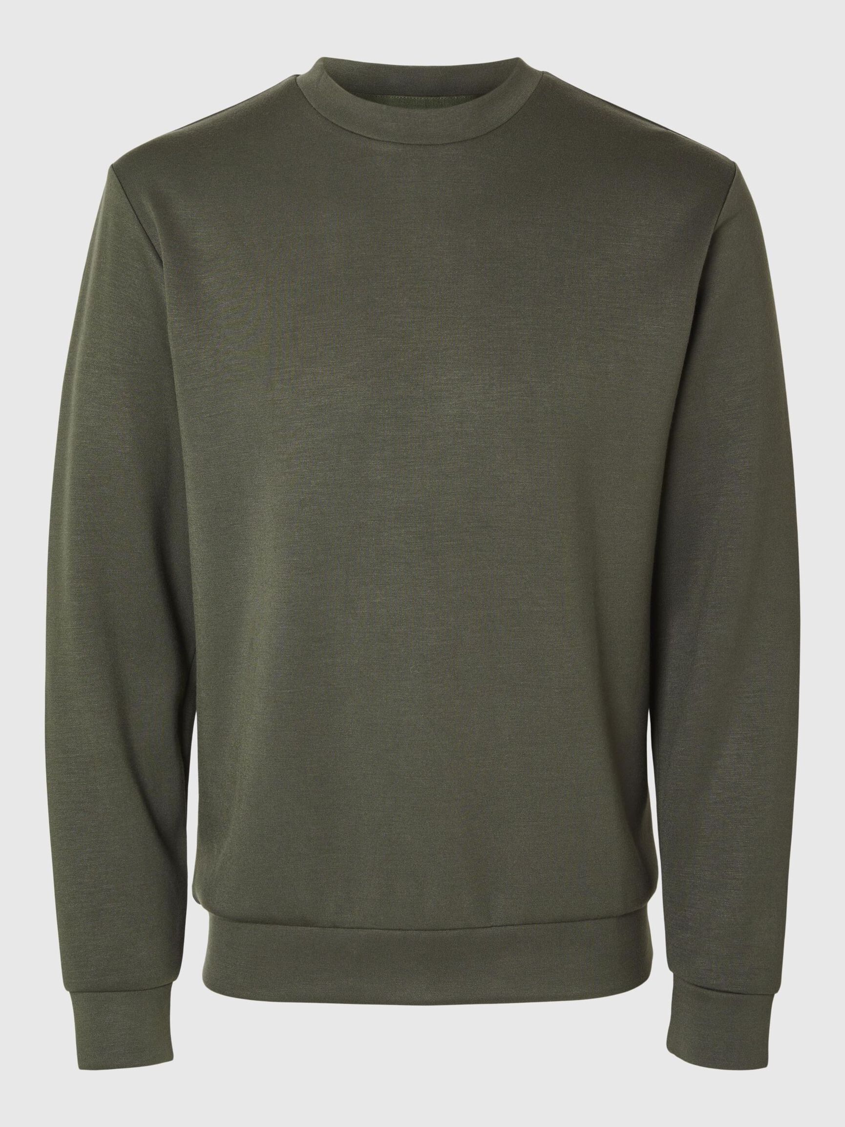 VISCOSE BLEND SWEATSHIRT, Forest Night, highres
