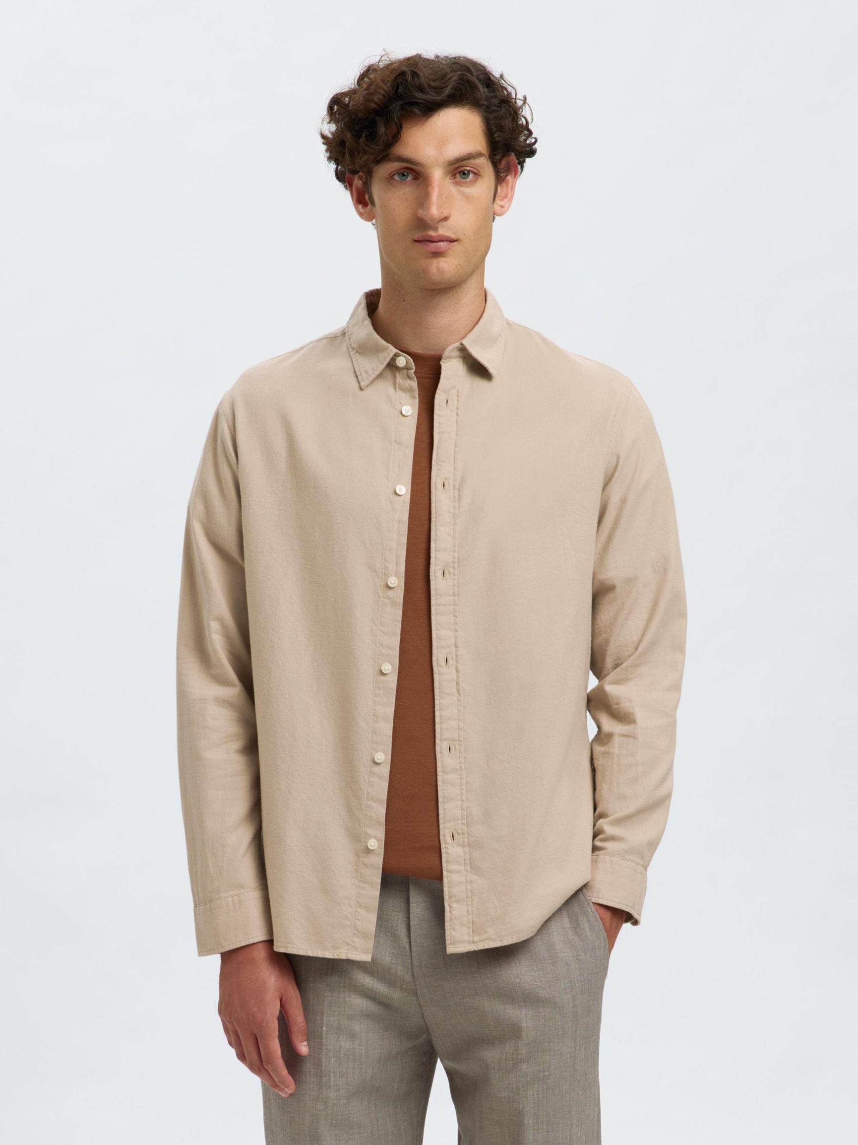 FLANNEL SHIRT, Pure Cashmere, highres