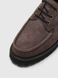 SUEDE BOAT SHOES, Dark Grey, highres