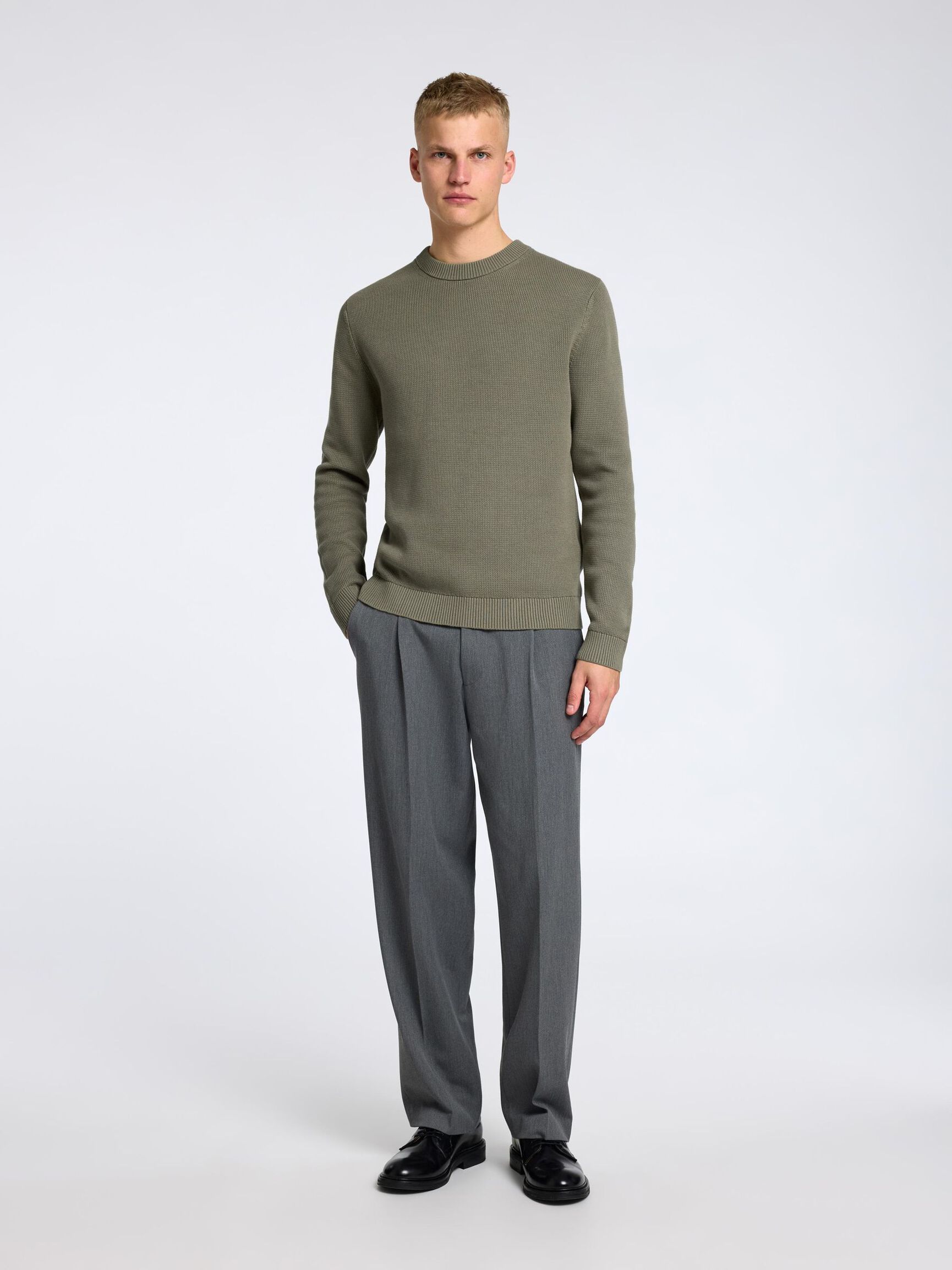 CUELLO REDONDO JERSEY, Vetiver, highres
