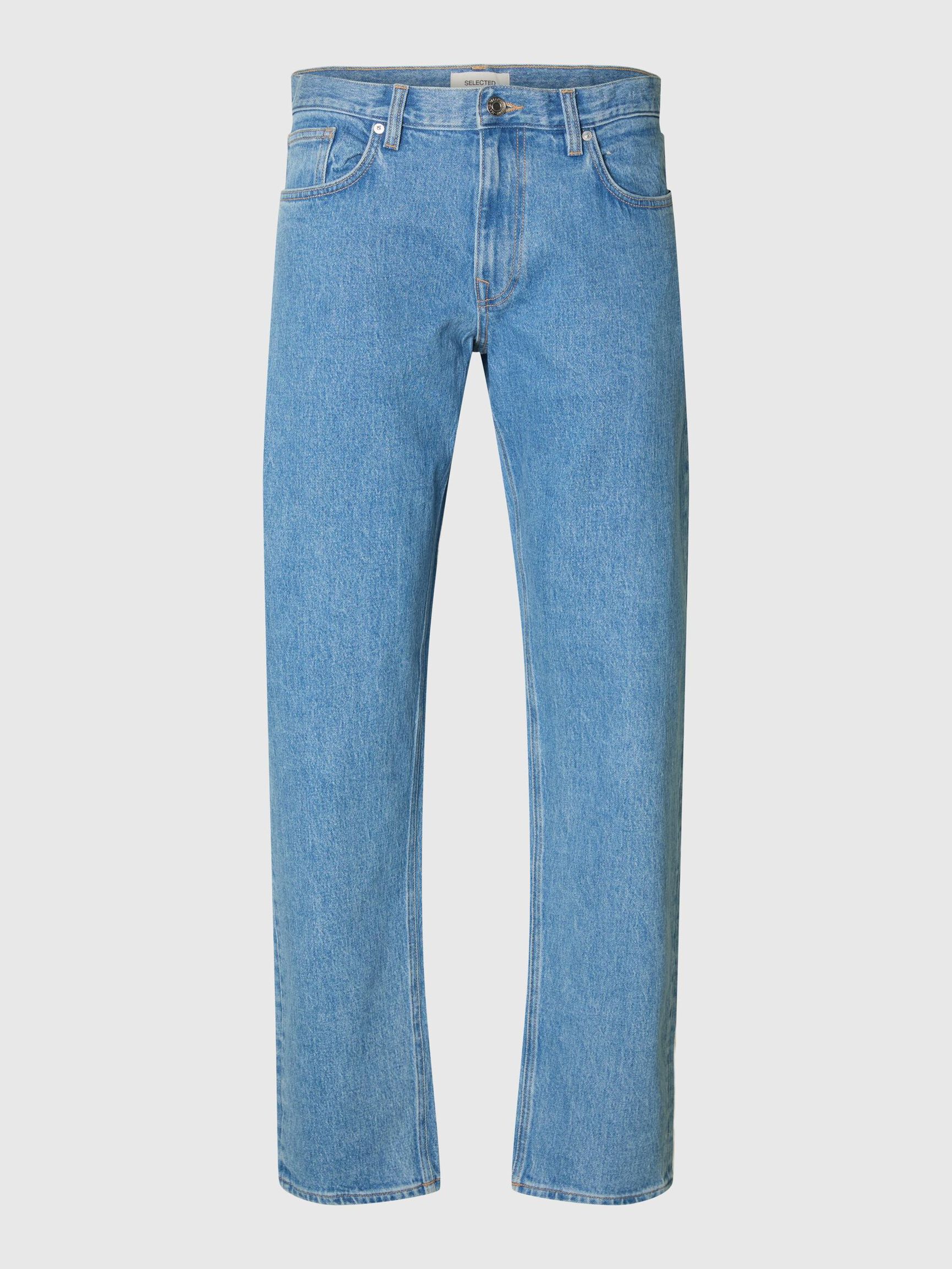 196 STRAIGHT FIT JEANS, Light Blue Denim, highres