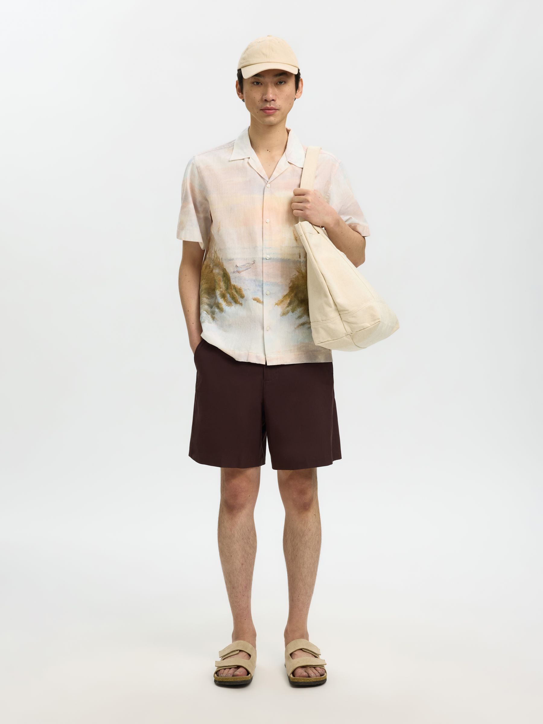REGULAR FIT SHORT SLEEVED SHIRT, Dusty Blue, highres