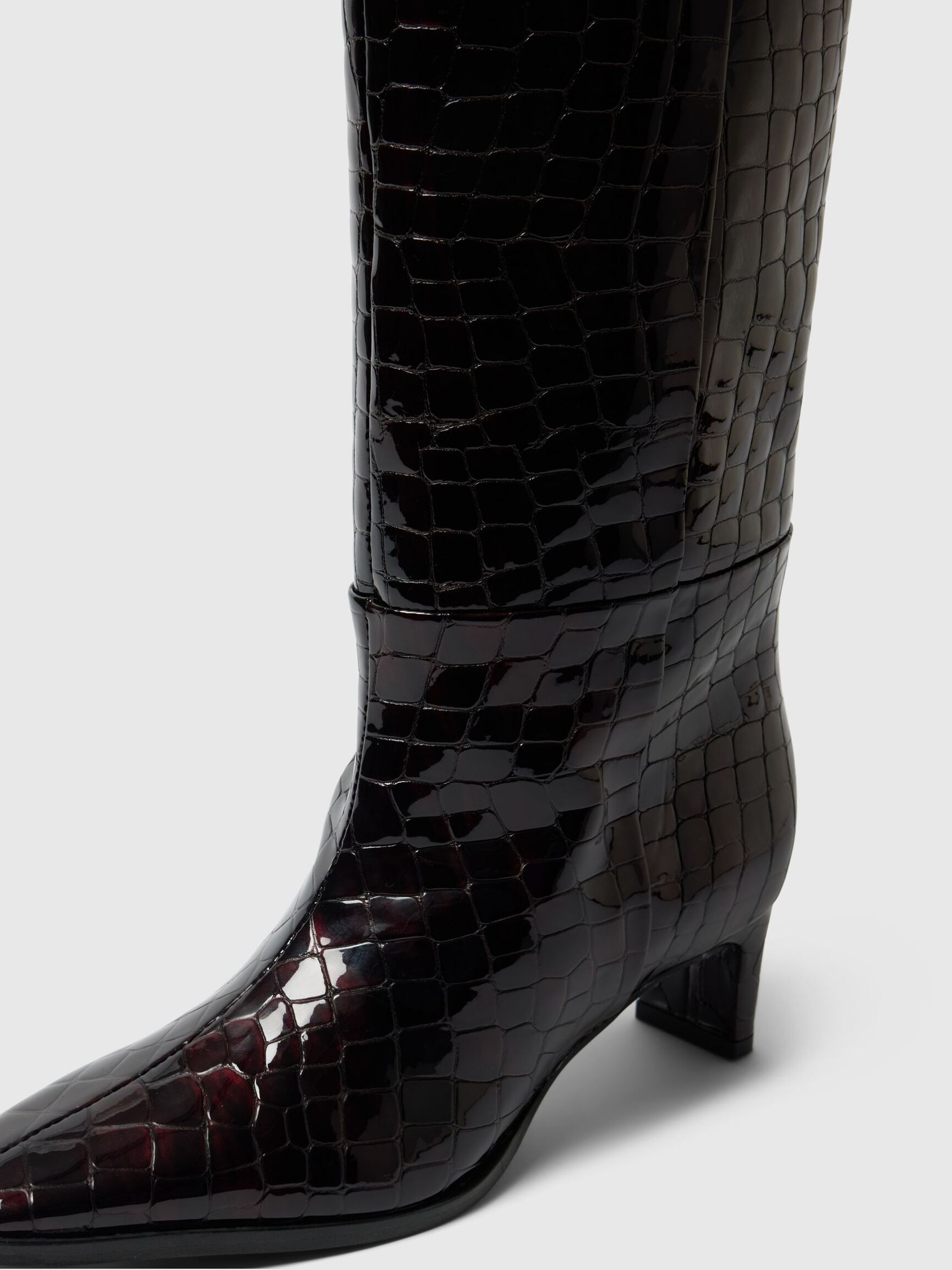 LEATHER HEELED BOOTS, Fig, highres