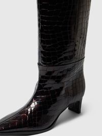 LEATHER HEELED BOOTS, Fig, highres