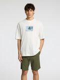 Selected PRINTED CREWNECK T-SHIRT, Egret, highres - 16096792_Egret_1172053_003.jpg