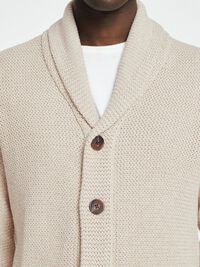 SCHALKRAGEN STRICKJACKE, Oatmeal, highres