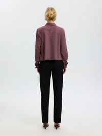 RELAXED FIT LONG SLEEVED SHIRT, Tawny Port, highres