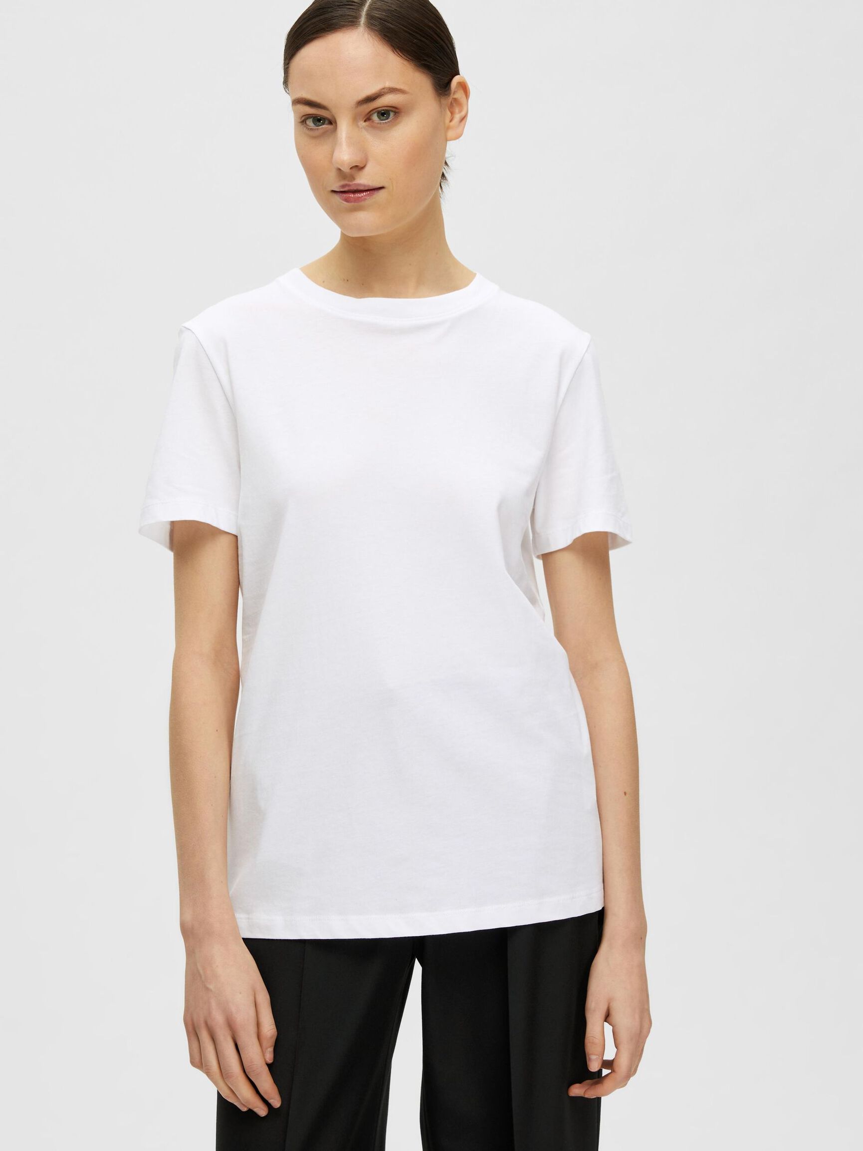 KLASSISK T-SKJORTE, Bright White, highres