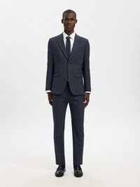 WOOL BLEND BLAZER, Sky Captain, highres