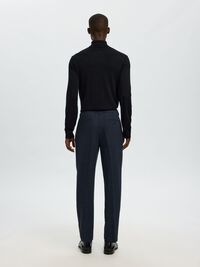 ULLBLANDNING AVSMALNANDE BYXOR, Dark Navy, highres