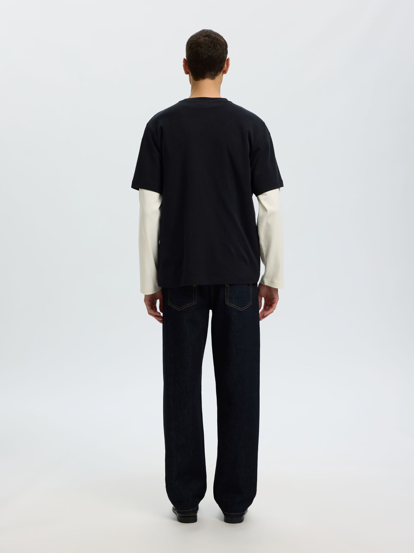 REGULAR FIT T-SHIRT, Black, highres
