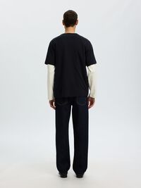 REGULAR FIT T-SHIRT, Black, highres