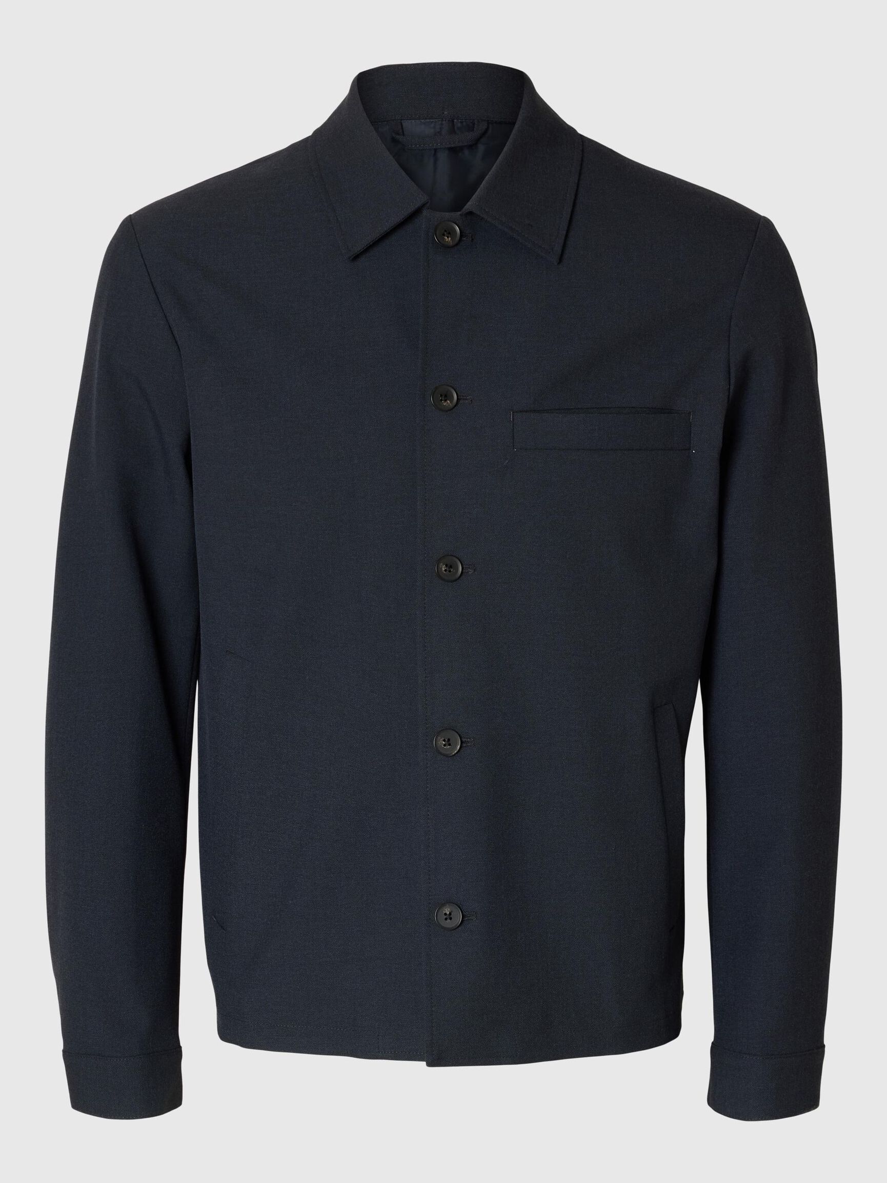 TAILORED OVERSHIRT, Dark Sapphire, highres