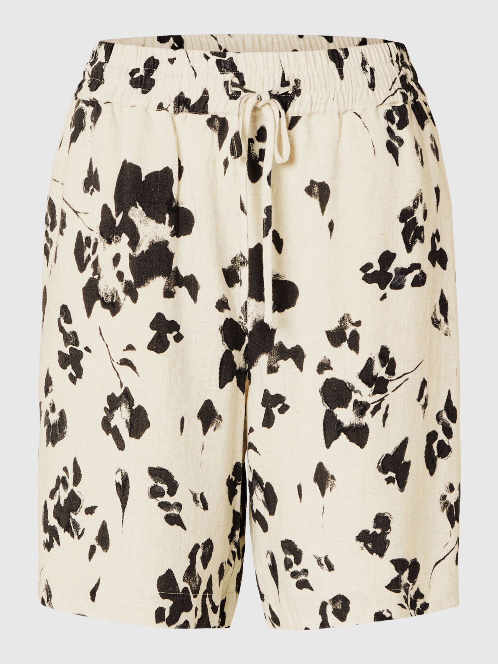PRINTED LOOSE FIT SHORTS, Black, highres