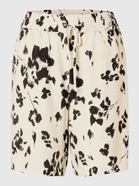 PRINTED LOOSE FIT SHORTS, Black, highres