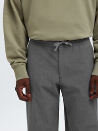 196 COUPE DROITE PANTALON, Grey Melange, highres