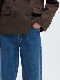 JEANS A GAMBA AMPIA, Medium Blue Denim, highres