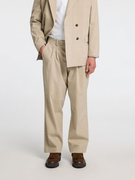 Selected RELAXED FIT KRIJTSTREEP PANTALON, Sand, highres - 16097079_Sand_1167266_003.jpg