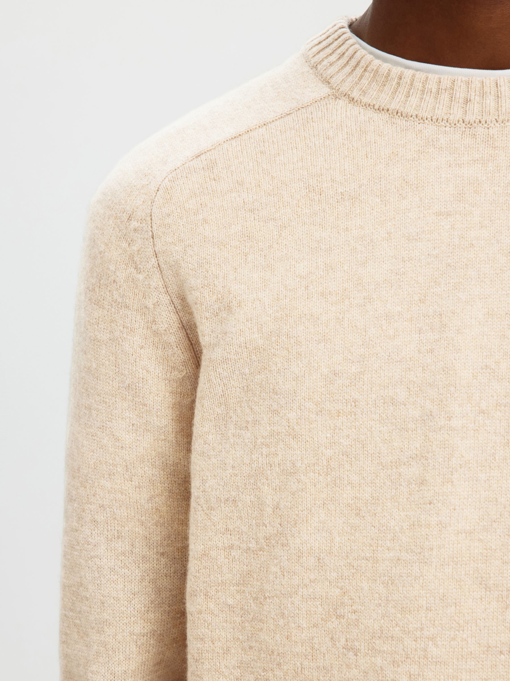CREW NECK KNITTED JUMPER, Kelp, highres