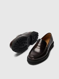 LEER PENNY LOAFERS, Demitasse, highres