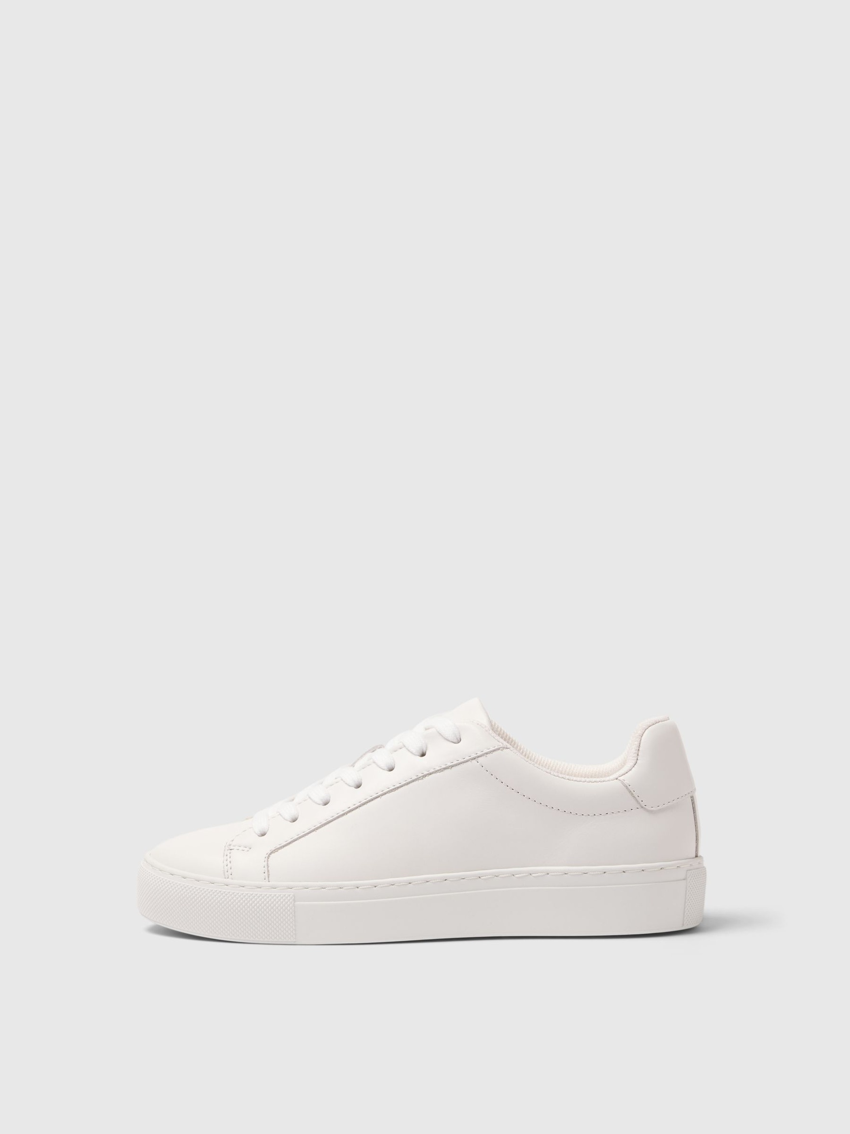 LÆDER SNEAKERS, White, highres