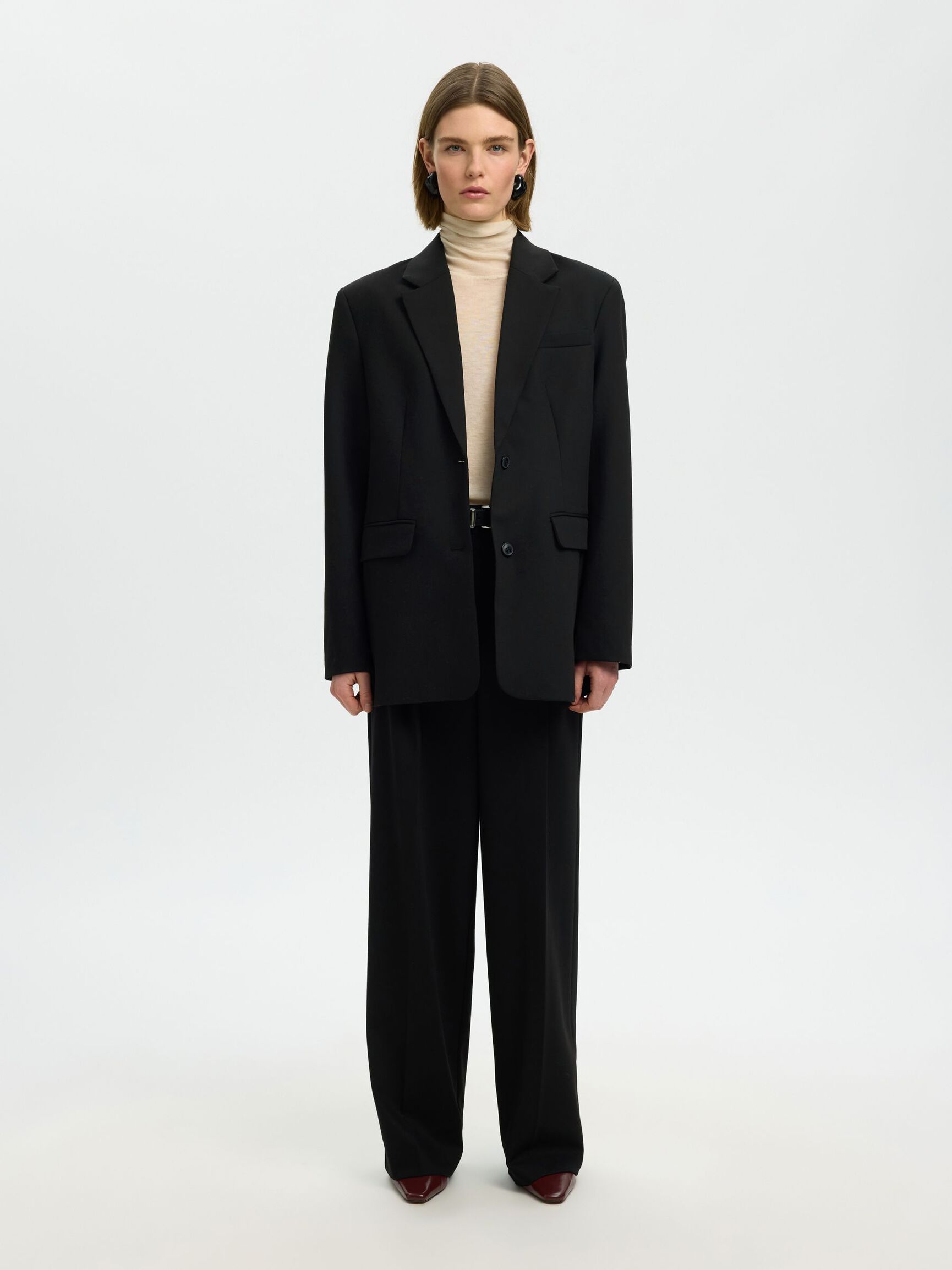 OVERSIZED BLAZER, Black, highres