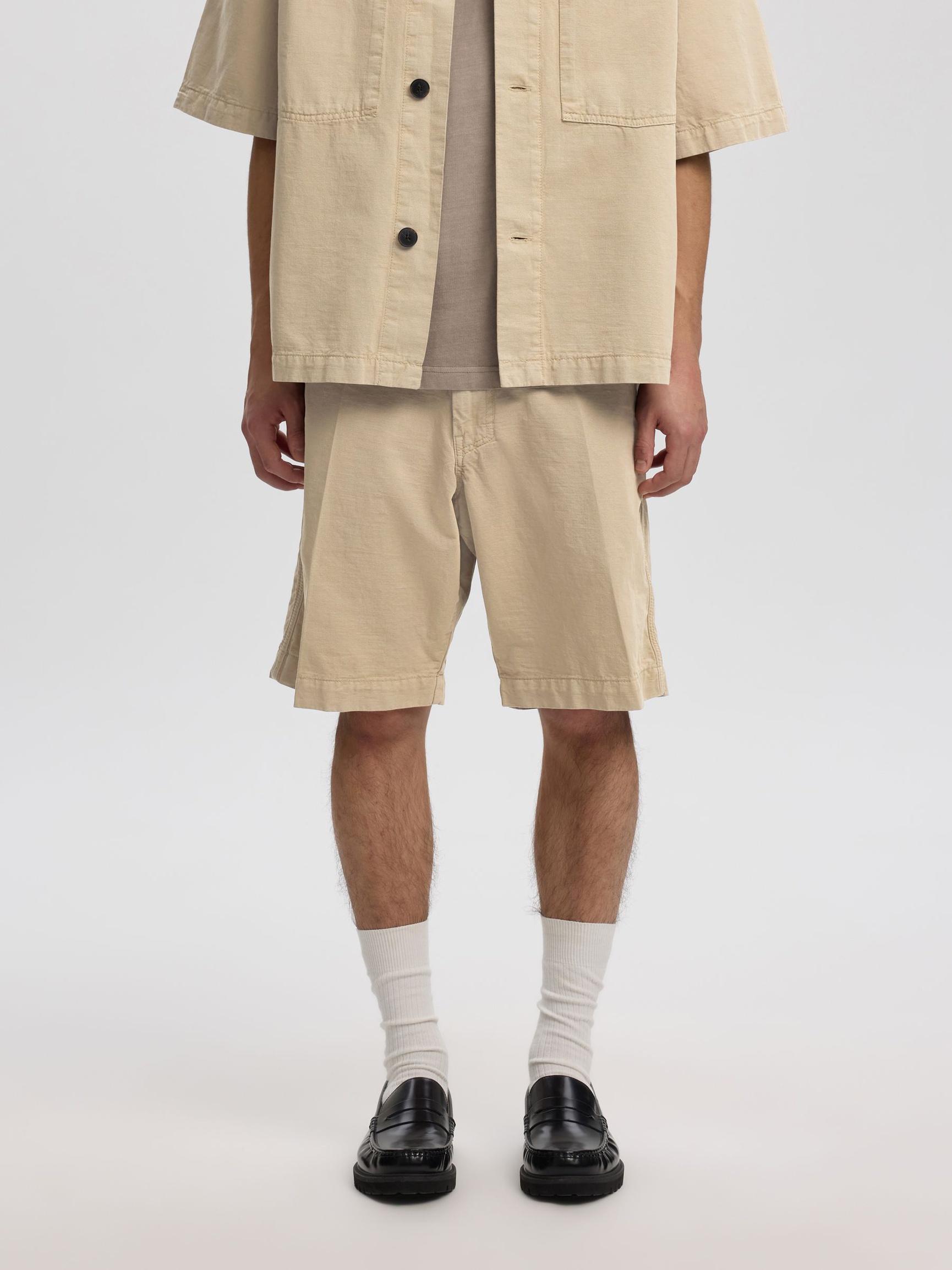 RELAXED FIT SHORTS, Weathered Teak, highres