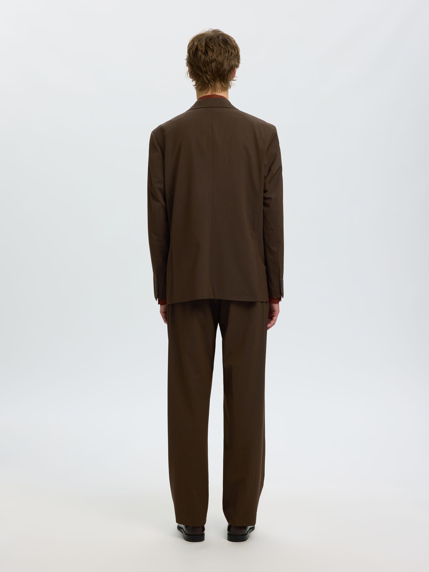 RELAXED FIT DOUBLE-BREASTED BLAZER, Demitasse, highres